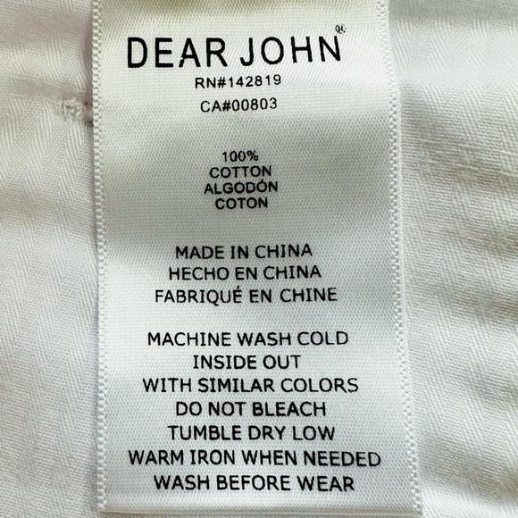 NEW! Dear John Optic White Denim Remi Super High Rise Shorts - Picture 12 of 14